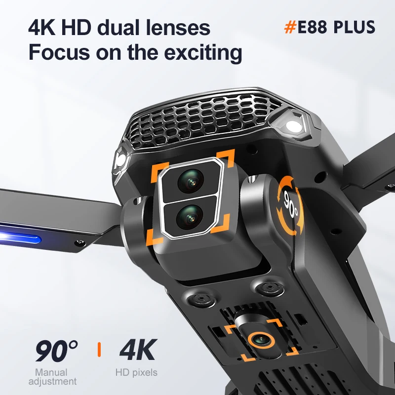 Yeni E88 Plus Quadcopter Drone - Drone Gimbal Brushless incelemesi ve fiyatı
